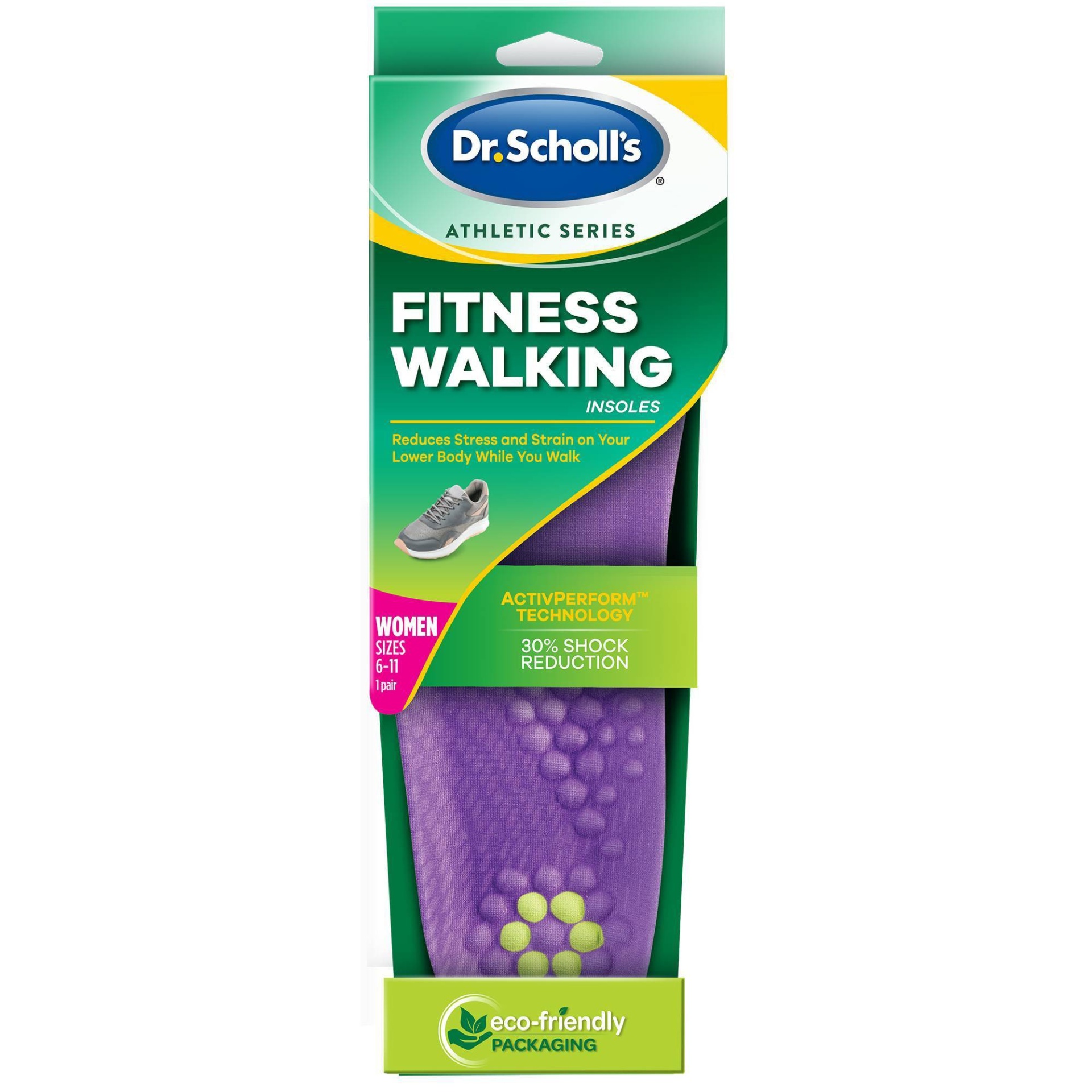 slide 1 of 2, Dr. Scholl's Fitness Walking Insoles Women's Size 6-10, 1 pair