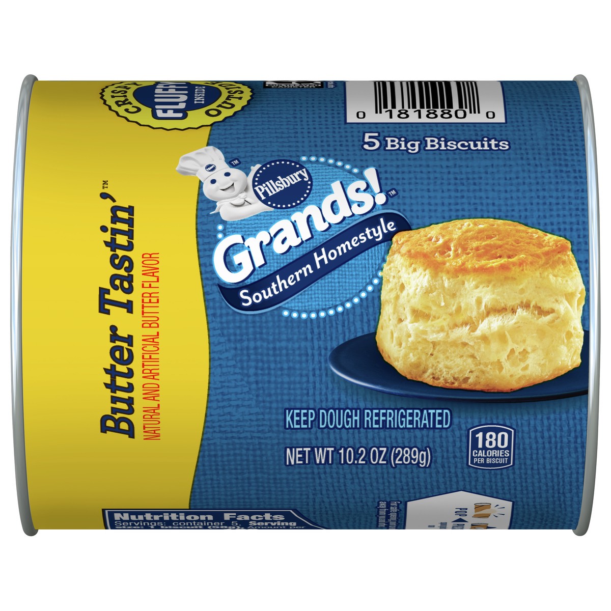 slide 3 of 14, Grands! Southern Homestyle Butter Tastin' Biscuits, 5 ct., 10.2 oz., 5 ct