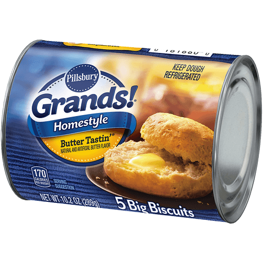 slide 5 of 7, Pillsbury Grands! Low Fat Biscuits Southern Homestyle Butter Tastin', 10.2 oz