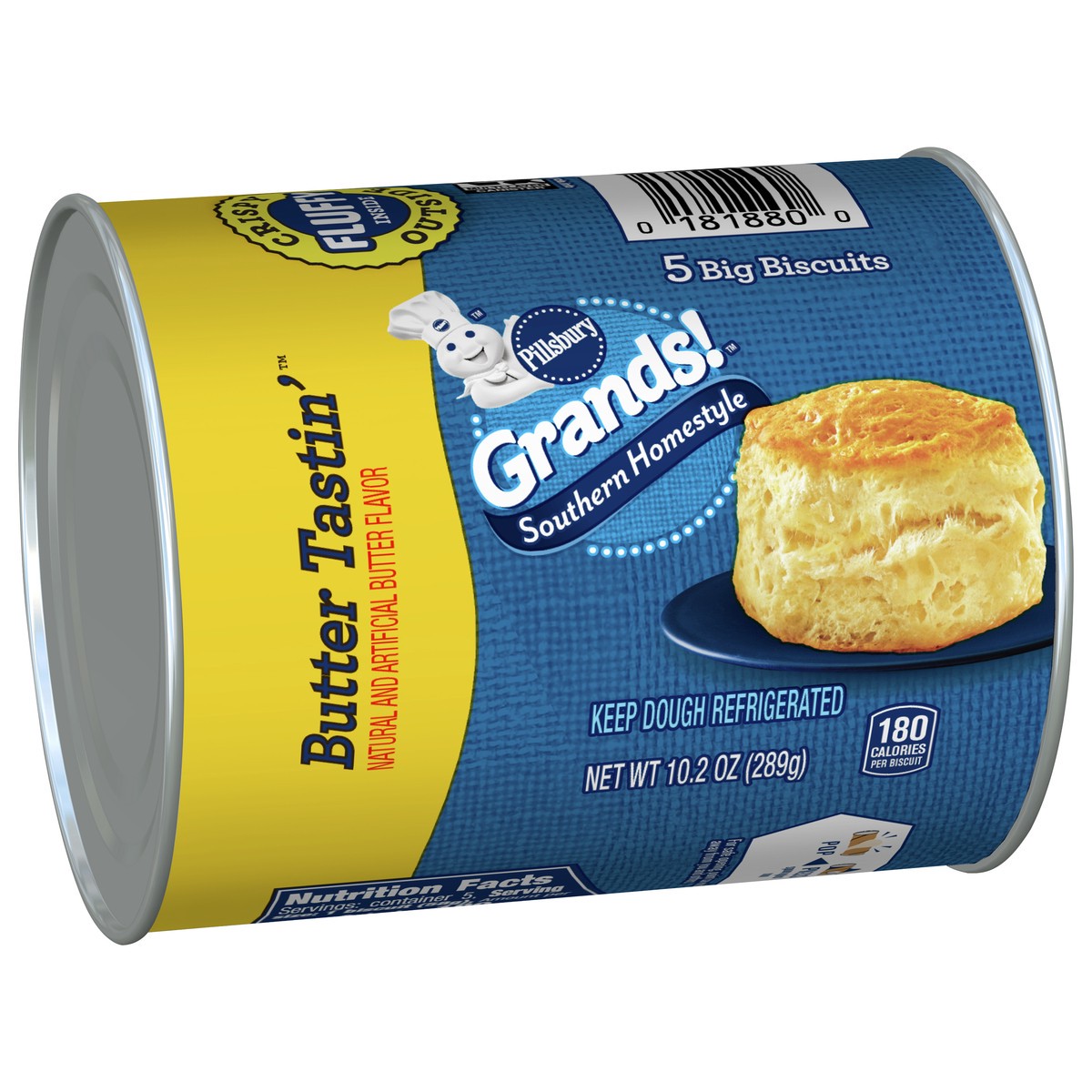 slide 8 of 14, Grands! Southern Homestyle Butter Tastin' Biscuits, 5 ct., 10.2 oz., 5 ct