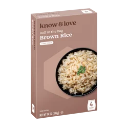 know & love Instant Brown Rice Boil In Bag 14 Ounces