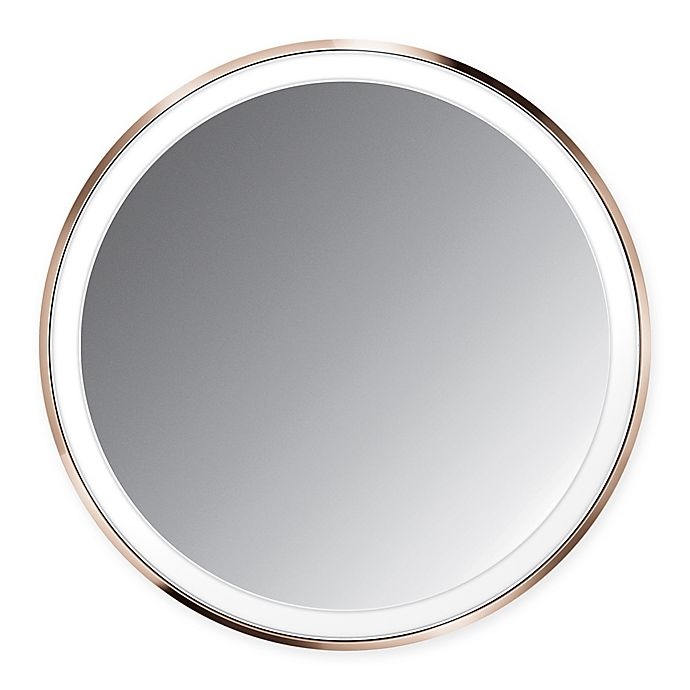 slide 1 of 6, simplehuman Sensor Mirror Compact - Rose Gold/Stainless Steel, 1 ct