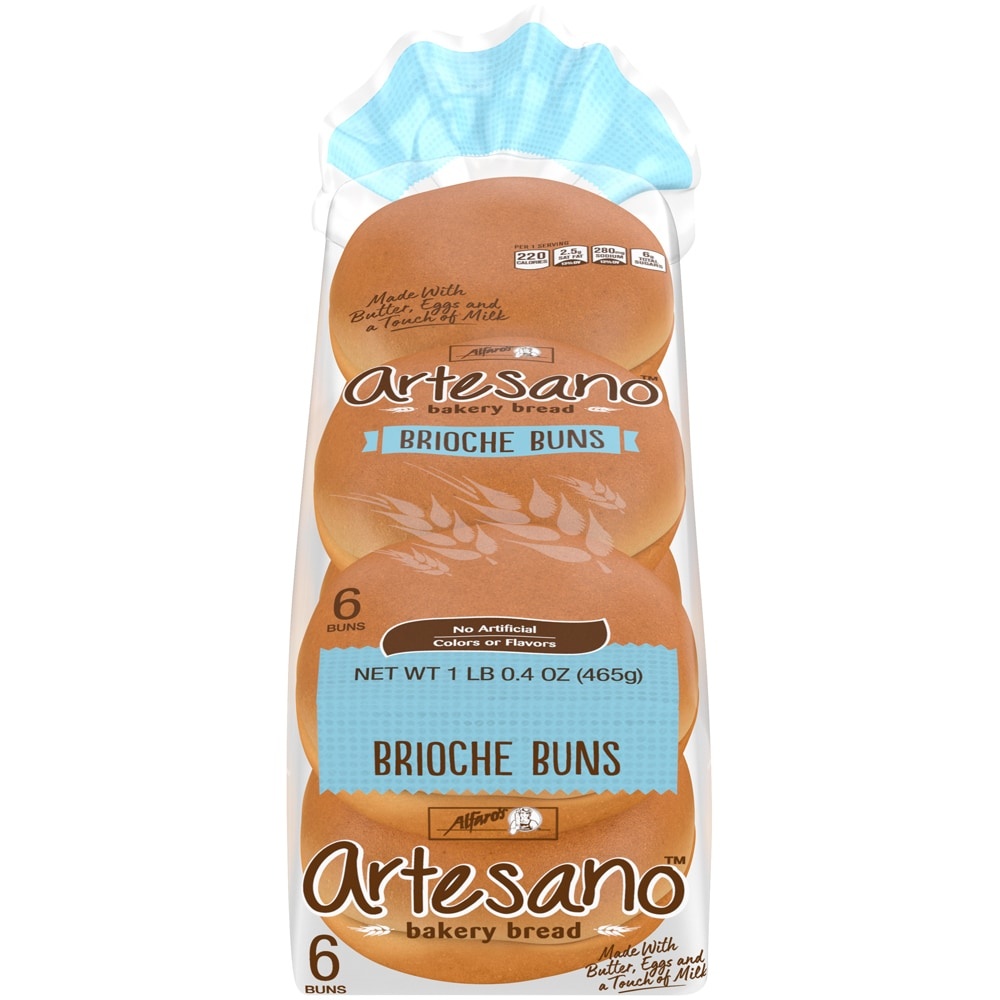 slide 1 of 1, Alfaro's Artesano Brioche Bakery Bun, 20 oz