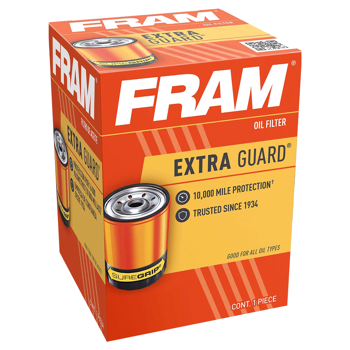 slide 1 of 6, Fram Extra Guard Oil Filter Ph3593a, 1 ct