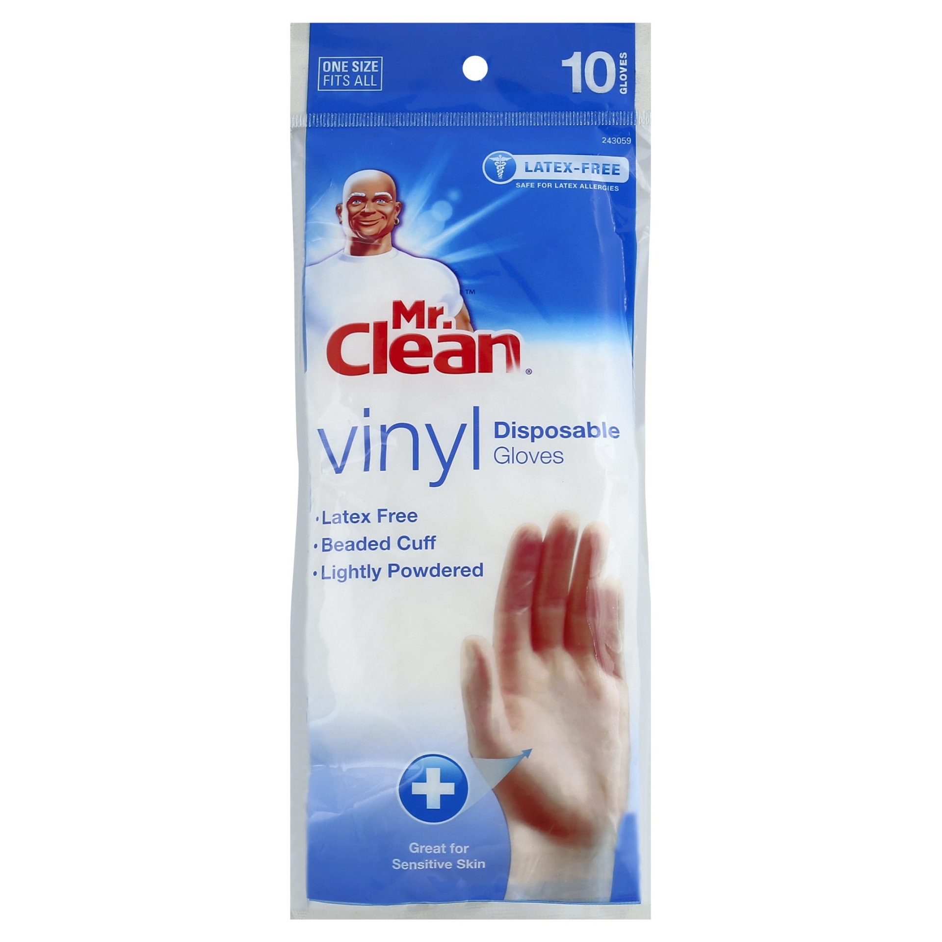 slide 1 of 2, Mr. Clean Vinyl Disposable Glove, 10 ct