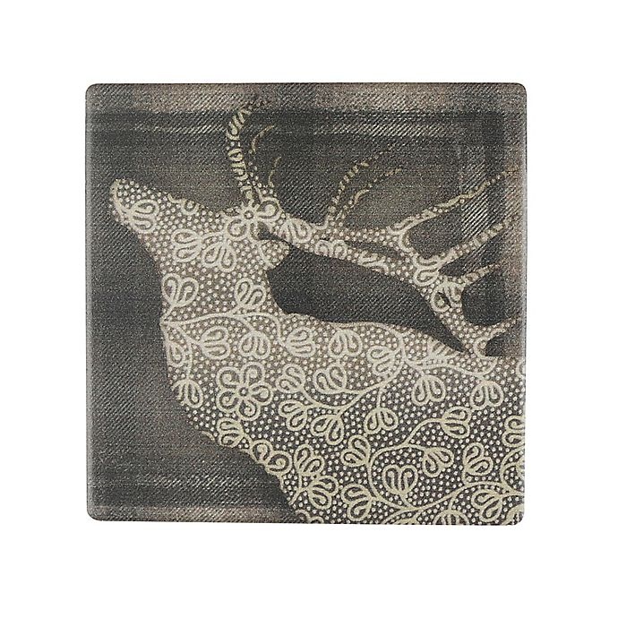 slide 1 of 1, Thirstystone Occasions Deer Elegance Square Coaster, 1 ct