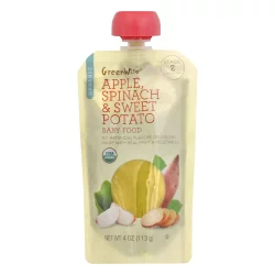 GreenWise Organic Baby Food, Apple, Spinach & Sweet Potato, Stage 2