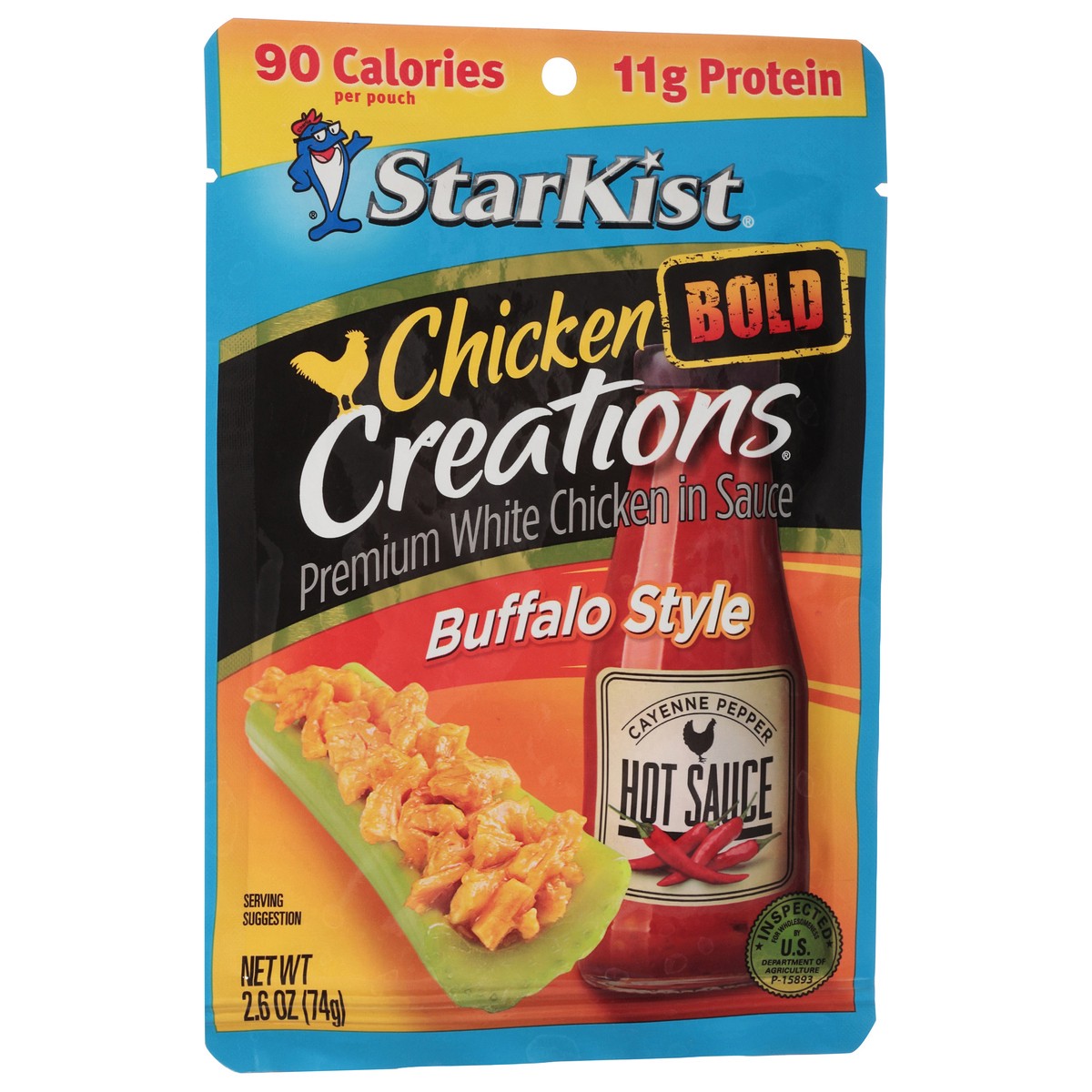 slide 6 of 9, StarKist Chicken Creations Bold White Premium Buffalo Style Chicken in Sauce 2.6 oz, 2.6 oz