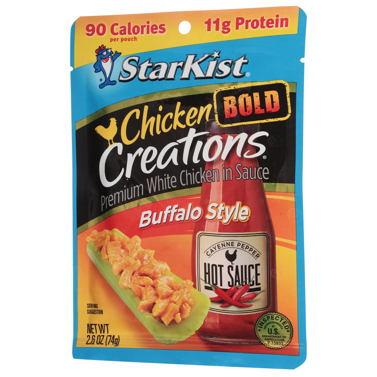 slide 2 of 9, StarKist Chicken Creations Bold White Premium Buffalo Style Chicken in Sauce 2.6 oz, 2.6 oz