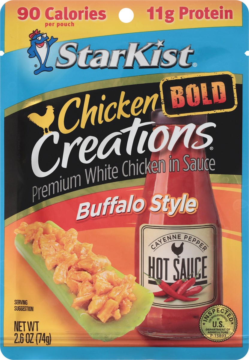 slide 8 of 9, StarKist Chicken Creations Bold White Premium Buffalo Style Chicken in Sauce 2.6 oz, 2.6 oz