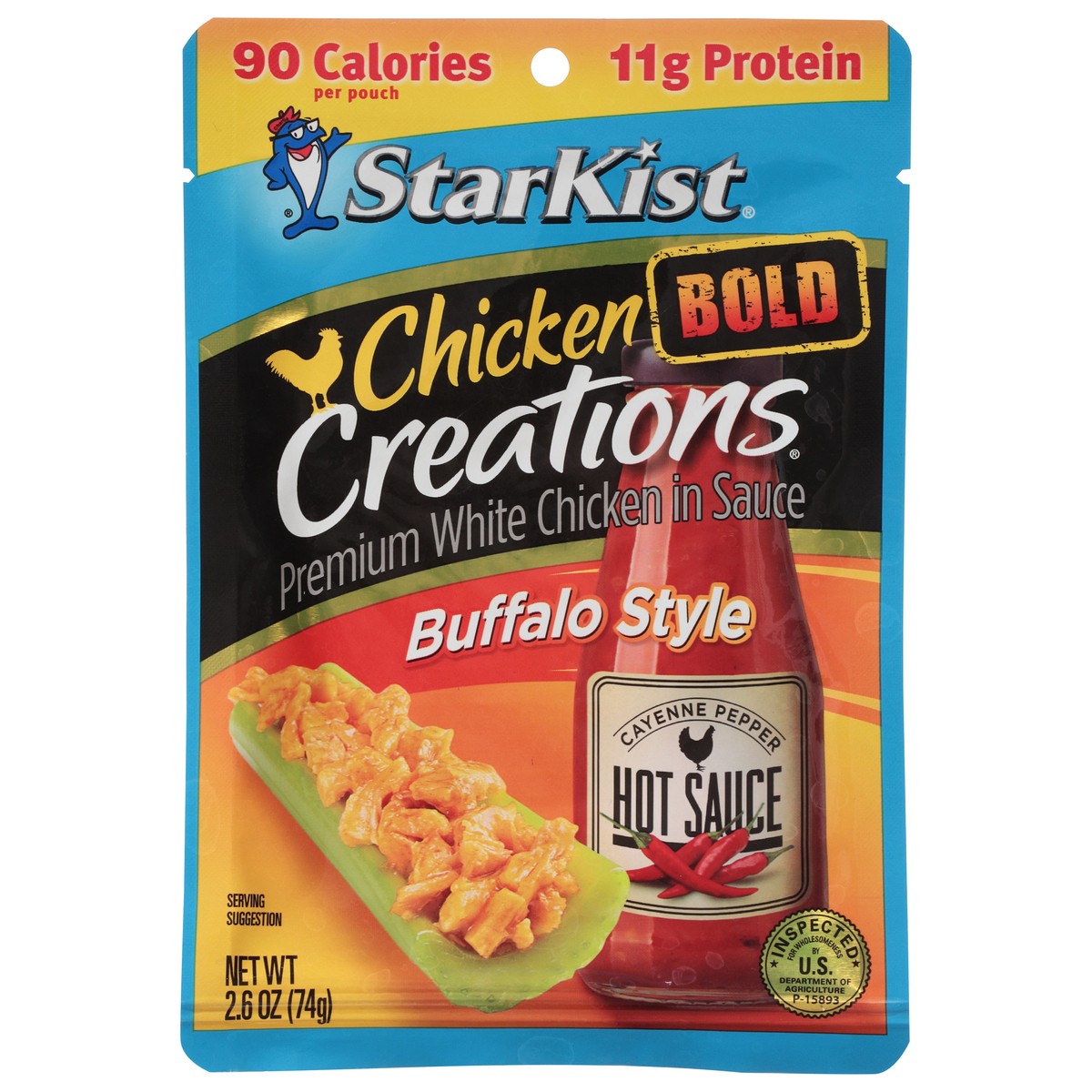 slide 1 of 9, StarKist Chicken Creations Bold White Premium Buffalo Style Chicken in Sauce 2.6 oz, 2.6 oz