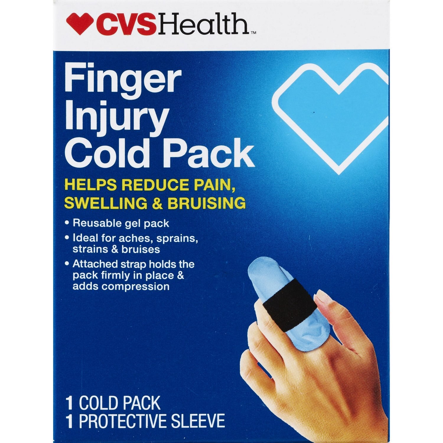 slide 1 of 4, CVS Health Finger Injury Cold Pack, 1 ct