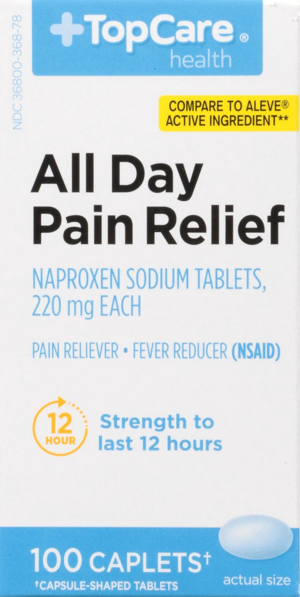 slide 6 of 9, Topcare Pain Relief All Day Casules, 100 ct; 220 mg