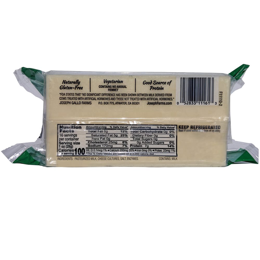 slide 2 of 2, Joseph Farms Monterey Jack Cheese, 16 oz