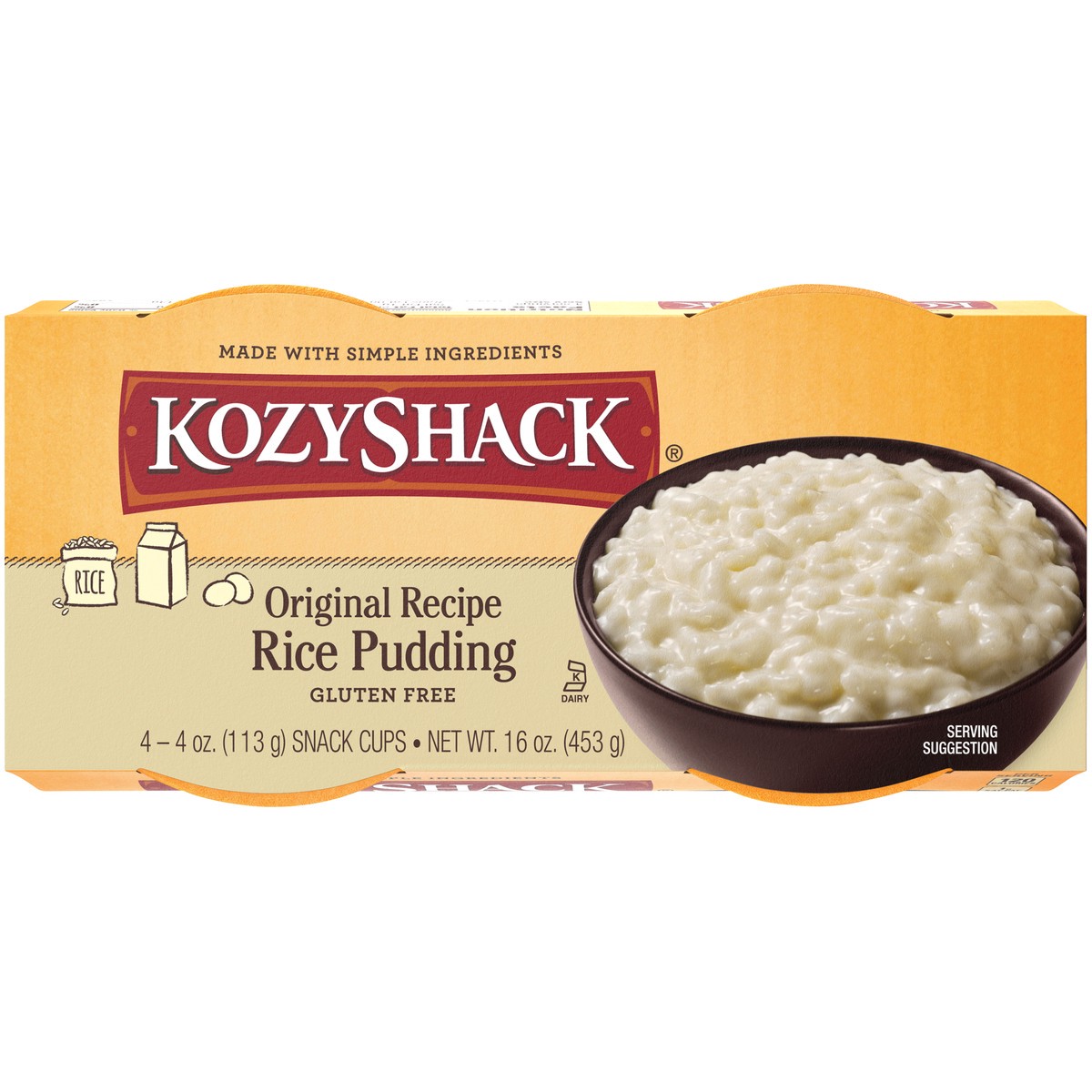 slide 3 of 9, Kozyshack Kozy Shack Original Recipe Rice Pudding 4-4 oz. Cups, 16 oz