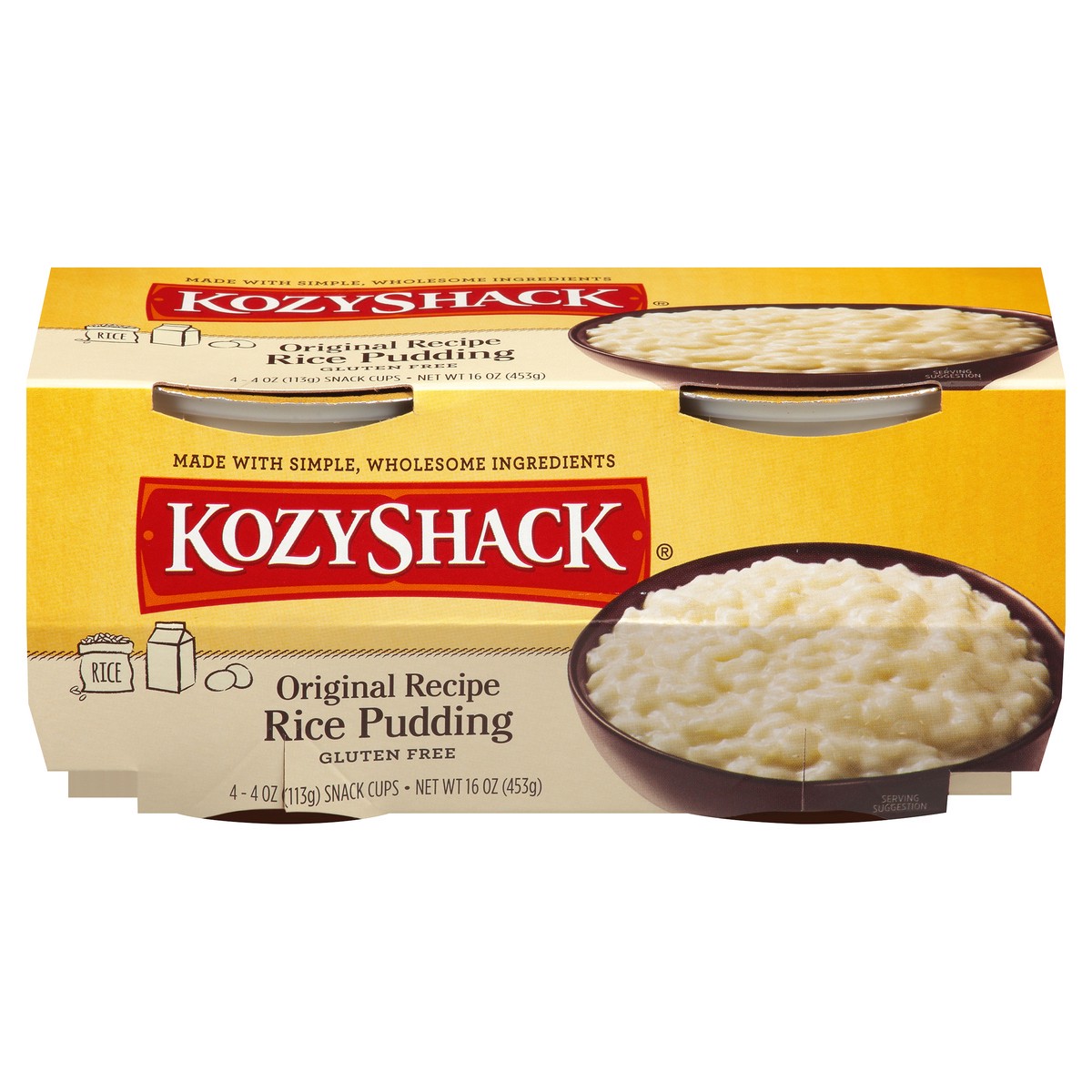 slide 1 of 9, Kozy Shack Rice Pudding, Gluten Free Dessert, 4 oz, 4 ct, 16 oz