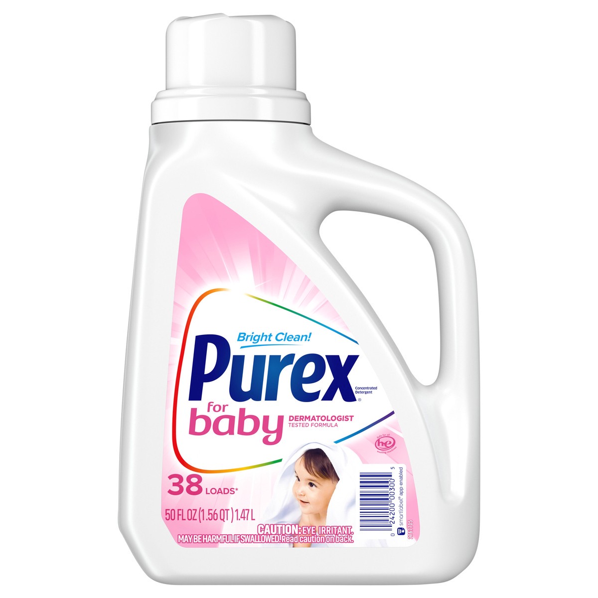 slide 1 of 3, Purex Liquid Laundry Detergent, Baby, 50 Fluid Ounces, 38 Loads, 50 fl oz