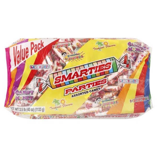 slide 1 of 1, Smarties Parties Assorted Candy Value Pack, 40 oz