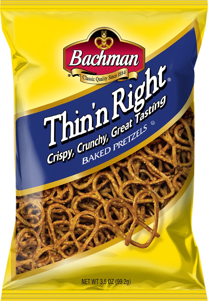 slide 4 of 7, Bachman 3.5 oz Bachman Thin'n Right Pretzels, 3.5 oz