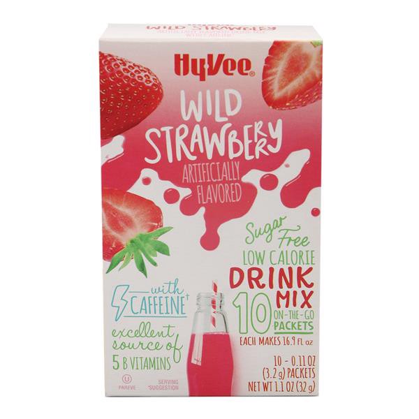 slide 1 of 1, Hy-vee Simplylight, Wild Strawberry Sugar Free, Low Calorie Drink Mix To Go - 10 ct; 1.1 oz, 10 ct; 1.1 oz