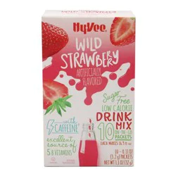 Hy-vee Simplylight, Wild Strawberry Sugar Free, Low Calorie Drink Mix To Go - 10 ct; 1.1 oz