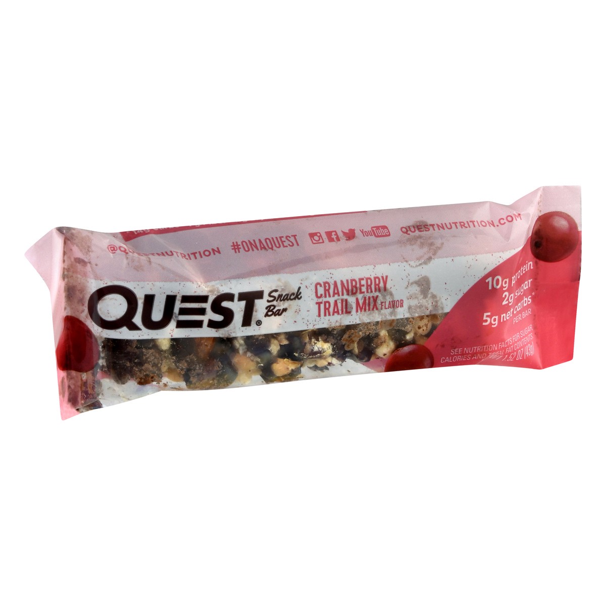 slide 2 of 10, Quest Cranberry Trail Mix Flavor Snack Bar 1.52 oz, 1 ct