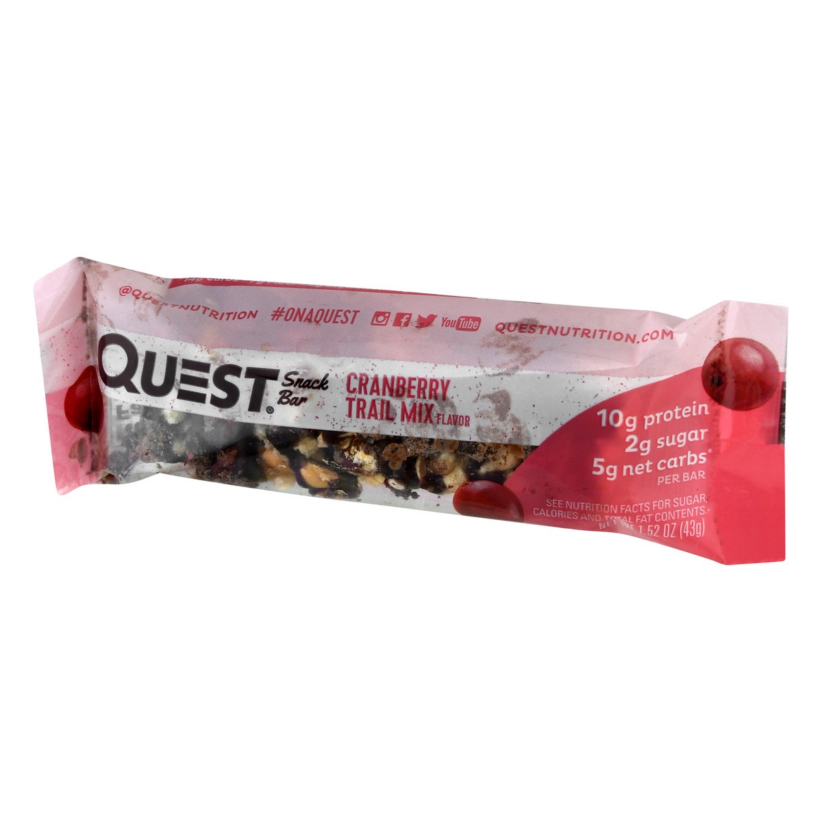 slide 3 of 10, Quest Cranberry Trail Mix Flavor Snack Bar 1.52 oz, 1 ct