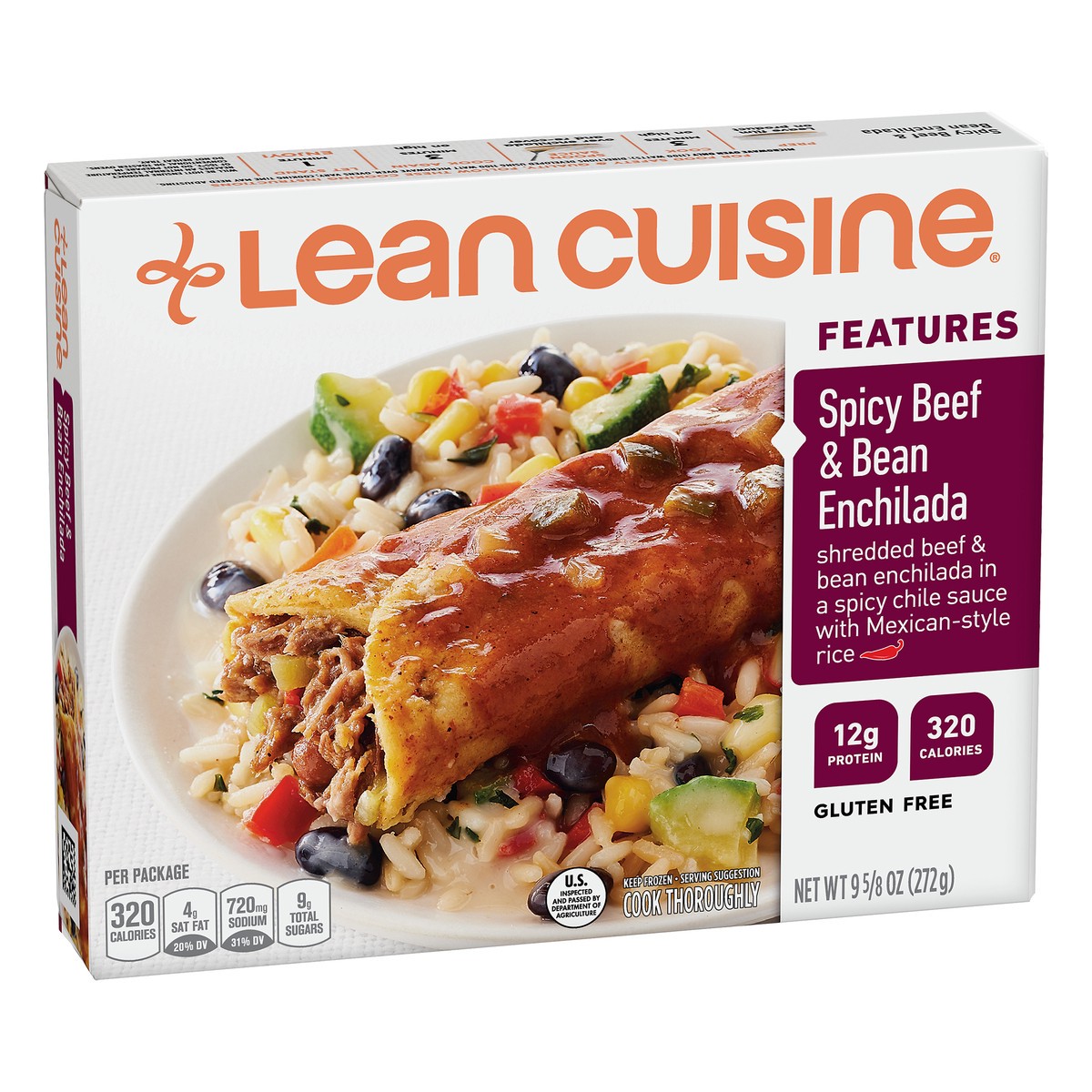 slide 2 of 10, Lean Cuisine Marketplace Spicy Beef & Bean Enchilada, 9.625 oz