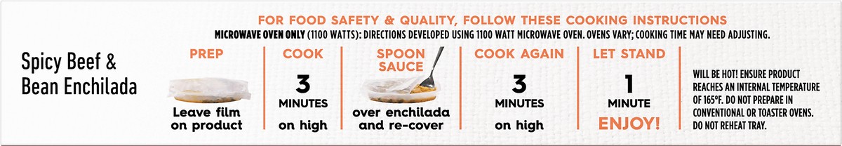 slide 6 of 10, Lean Cuisine Marketplace Spicy Beef & Bean Enchilada, 9.625 oz