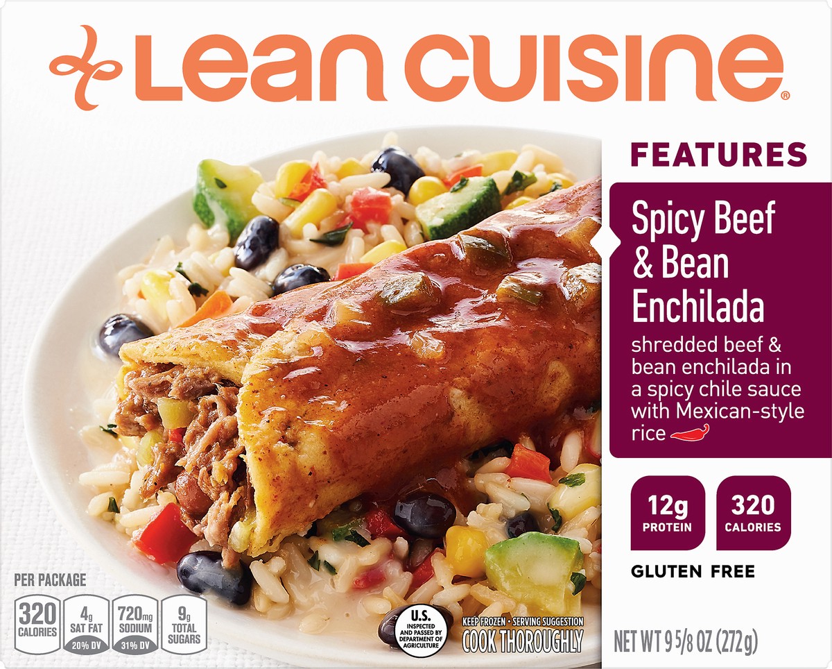 slide 9 of 10, Lean Cuisine Marketplace Spicy Beef & Bean Enchilada, 9.625 oz