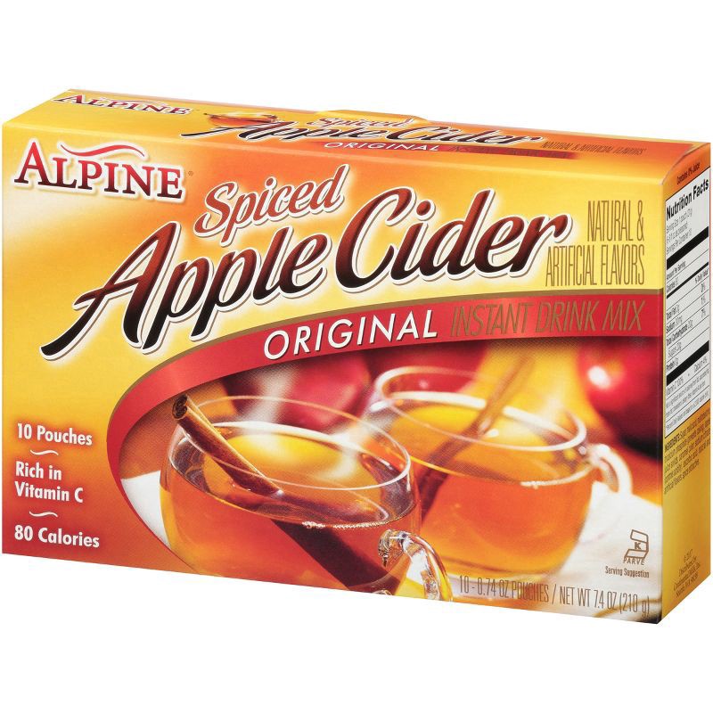 slide 4 of 4, Alpine Cider Alpine Spiced Cider Instant Drink Mix Original Apple Flavor - 10ct, 7.4 oz