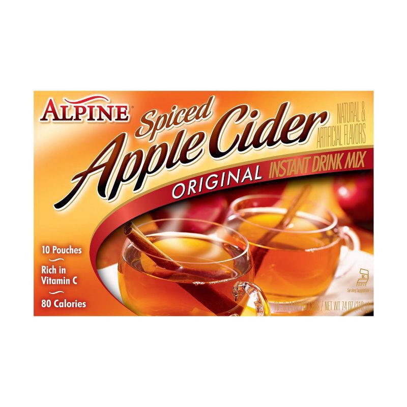 slide 1 of 4, Alpine Cider Alpine Spiced Cider Instant Drink Mix Original Apple Flavor - 10ct, 7.4 oz