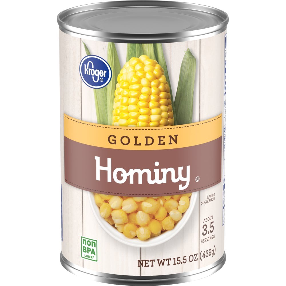 slide 1 of 6, Kroger Golden Hominy, 15.5 oz