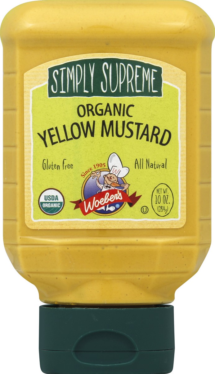 slide 2 of 2, Woeber's Simply Supreme Organic Yellow Mustard, 10 oz