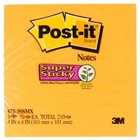 slide 2 of 9, Post-it Lined Super Sticky Notes, Multicolored, 3 ct; 4 in x 4 in