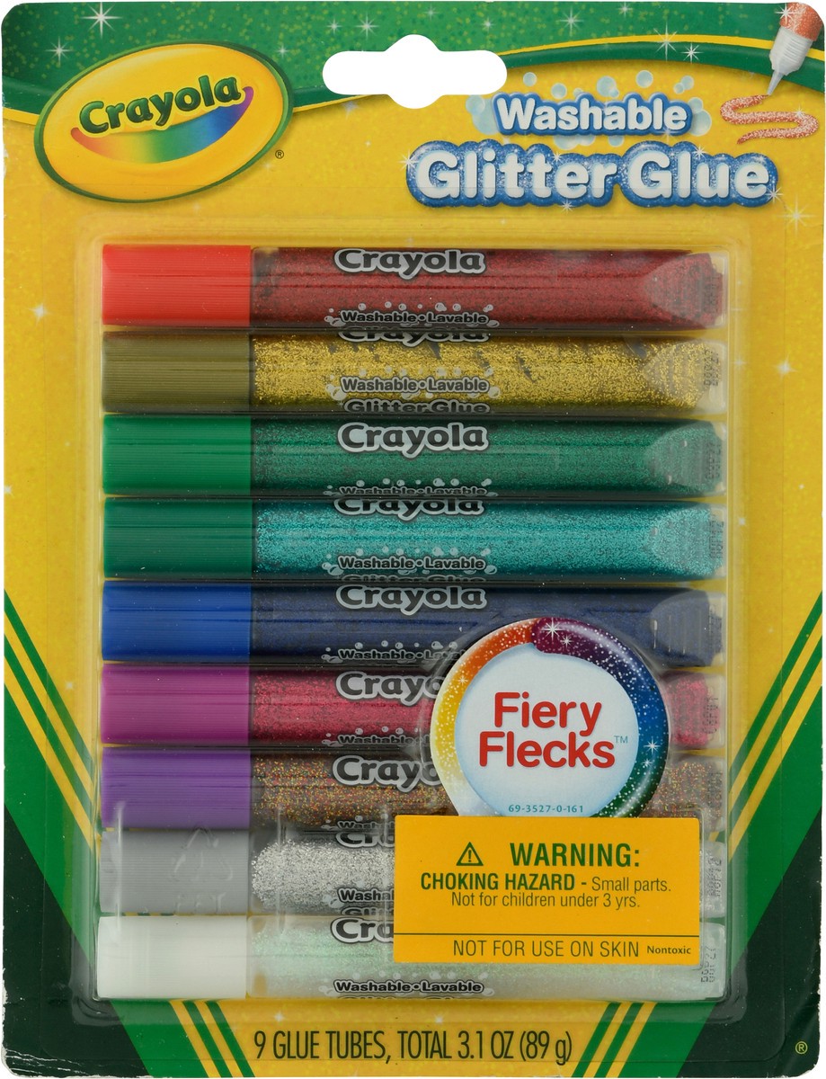 slide 6 of 9, Crayola Glitter Glue Washable, 9 ct