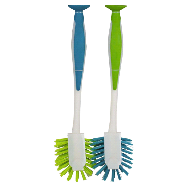 slide 4 of 5, Broxan Suction Cup Sink Brush, 2 ct