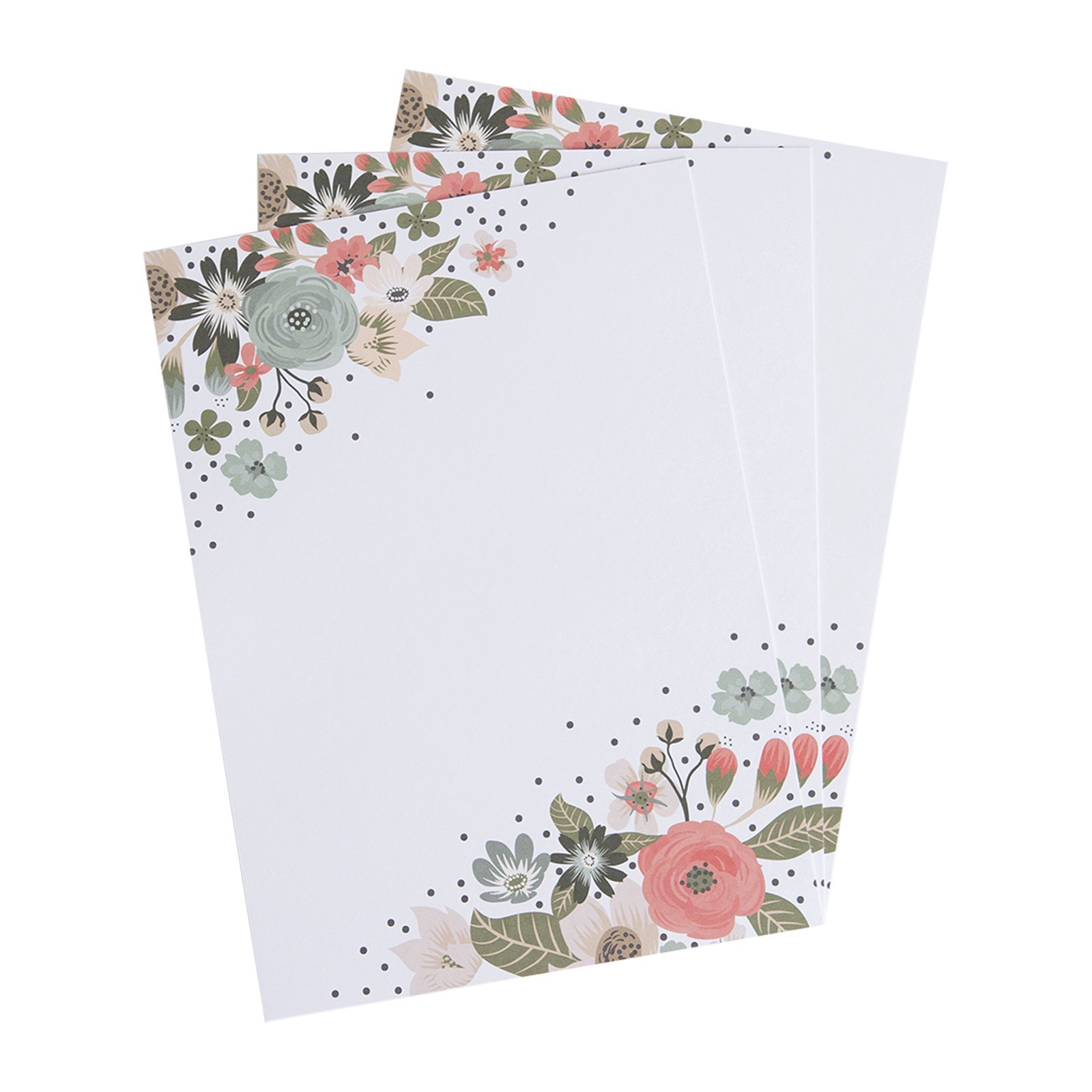 slide 6 of 6, Painted Floral Flat Cards & Envelopes By Recollections, 5" X 7", 5 in x 7 in