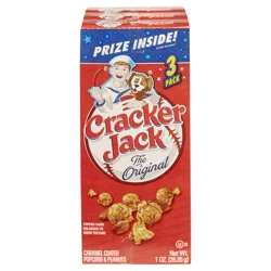 Cracker Jack The Original Caramel Coated Popcorn & Peanuts - 3 ct