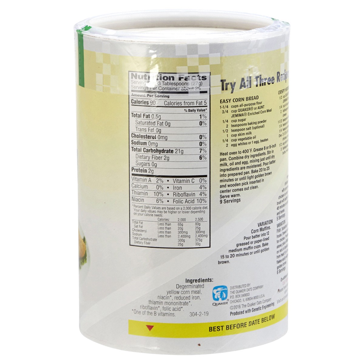 slide 2 of 2, Quaker Corn Meal, Yellow, 24.0 oz
