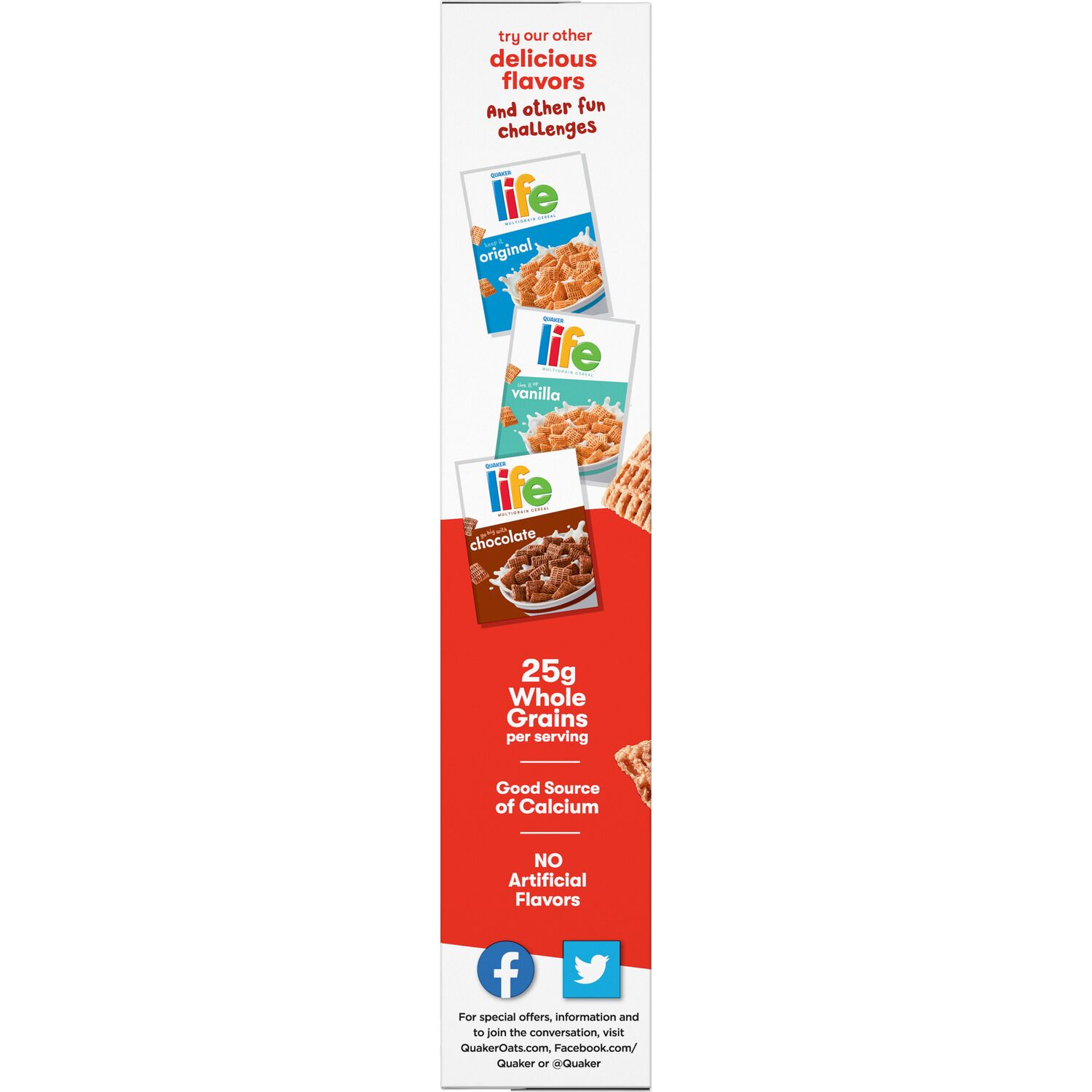 slide 2 of 3, Life Cereal, Cinnamon, Multigrain, 13 oz