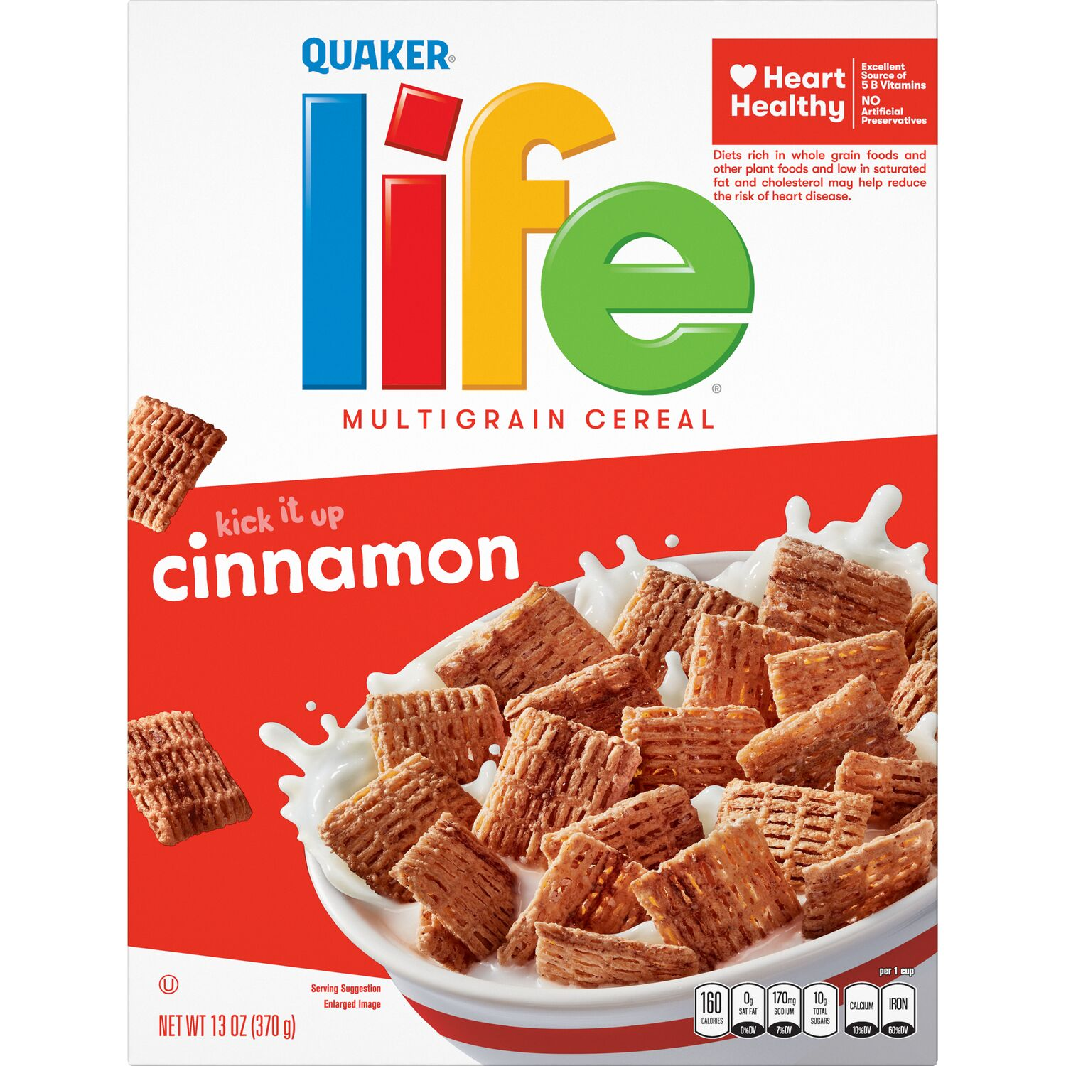 slide 1 of 3, Life Cereal, Cinnamon, Multigrain, 13 oz