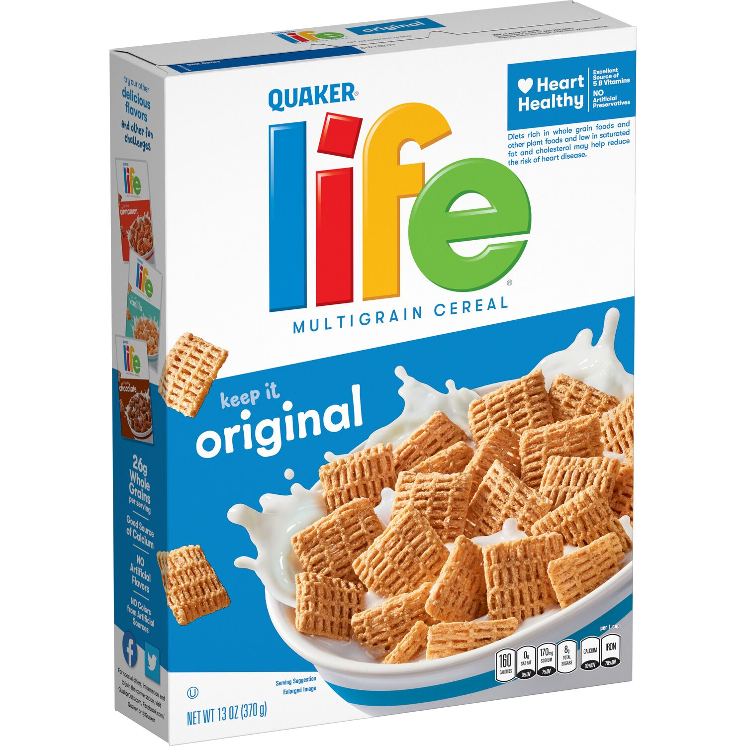 slide 3 of 3, Life Multigrain Cereal Original, 13 oz