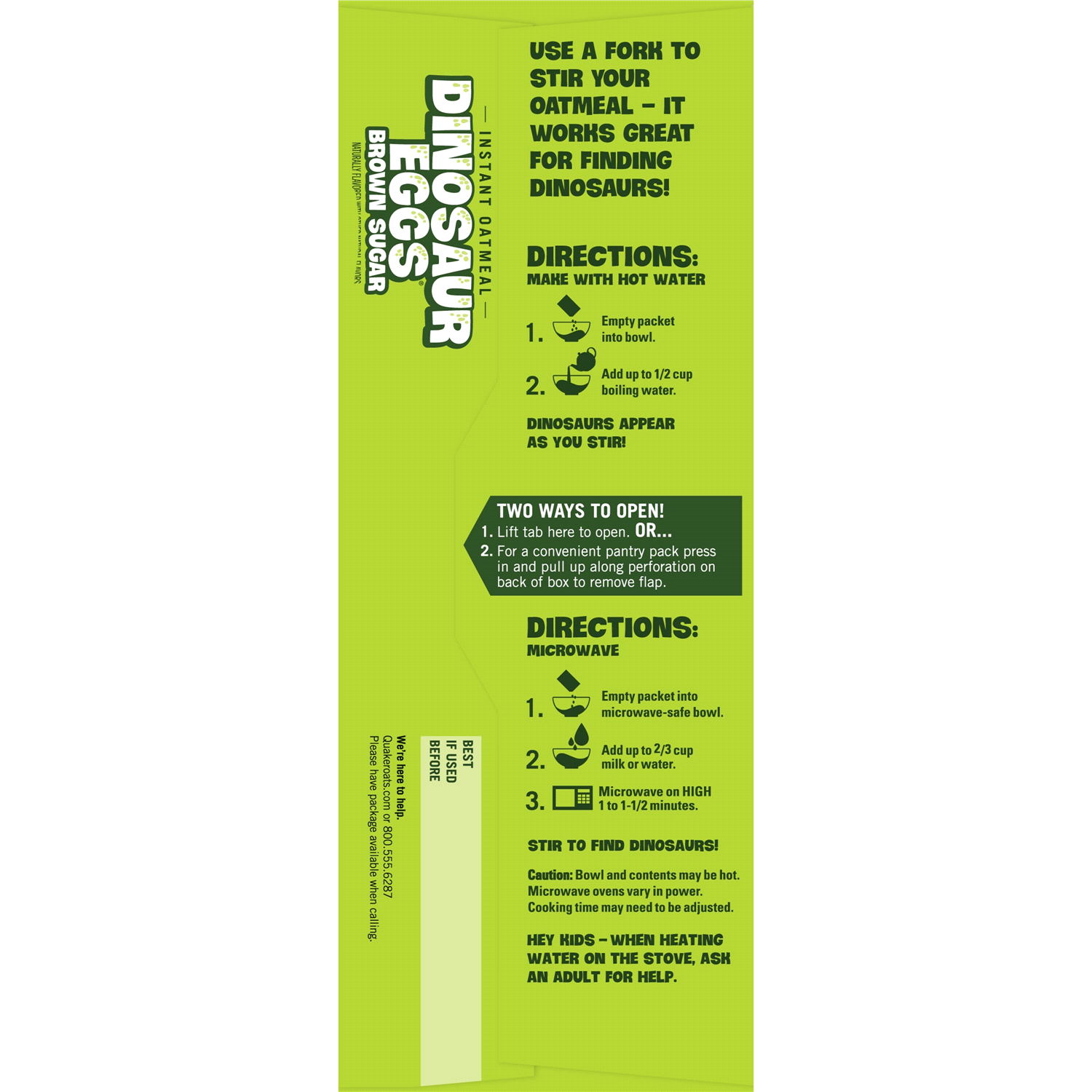 slide 2 of 4, Quaker Oatmeal, Instant, Dinosaur Egg Brown Sugar - 8 ct, 8 ct