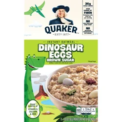 Quaker Oatmeal, Instant, Dinosaur Egg Brown Sugar - 8 ct