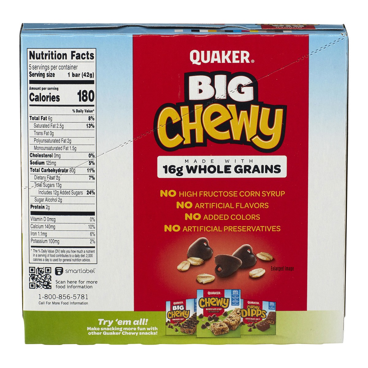slide 2 of 2, Quaker Granola Bars, Chocolate Chips, 5 ct