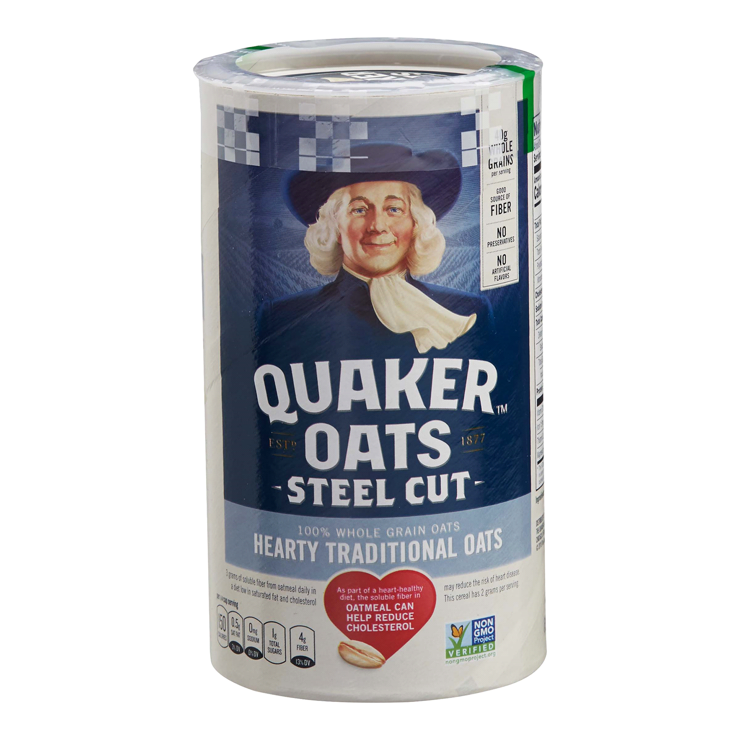 slide 1 of 2, Quaker Oatmeal, 100% Whole Grain Oats, Steel Cut, Hearty Traditional, 30 oz