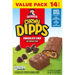 Quaker Granola Bars, Chewy Dips, Chocolate Chip, Value Pack