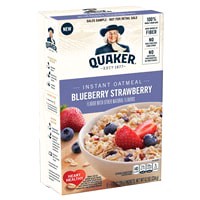 slide 6 of 17, Quaker Instant Oatmeal Blueberry Strawberry 1.37 Oz 6 Count, 8.2 oz