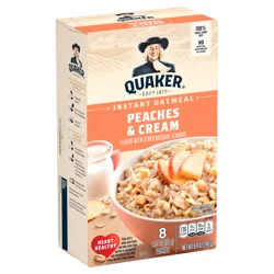 Quaker Peaches & Cream Instant Oatmeal 8 ea